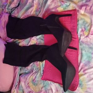 Pointed toe, stiletto, thigh high boots, sz 10